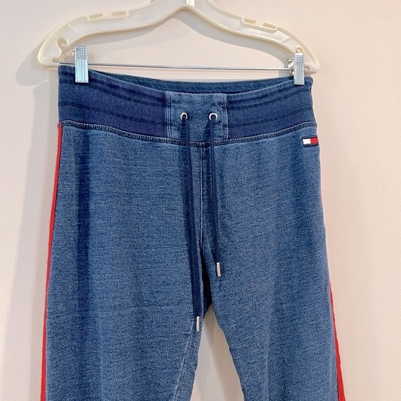 🔥Tommy Hilfiger Blue Joggers with Red Stripe🔥 - Picture 3 of 7